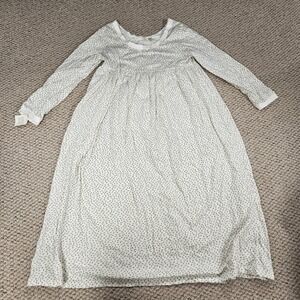 Vtg Victorias Secret Gold Label White Cotton Dress Nightgown Cottagecore Medium